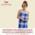 Carenesse Hamamtuch Classic 3er Set 80 x 170 cm I Hamam Handtücher 100% Baumwolle I 3X saugfähiges & schnell trocknendes Pestemal blau kariert I Kompaktes Hamam Strandtuch/Saunahandtuch Bundle - 2