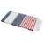Carenesse Hamamtuch Tommy 100 x 180 cm I Hamam Handtuch 100% Baumwolle im Marine Look: blau-weiß-rot gestreift I Extra breites & saugfähiges Pestemal / Fouta I Saunahandtuch mit kleinem Packmaß - 1