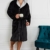 CityComfort Warme Bademäntel Für Herren | Superweiche Fleece Bademäntel Mit Kapuze Badejacke Robe Klassischen Designs | Morgenmantel Herren Lang | Geschenkidee für Männer (L, Holzkohle schwarz) - 5
