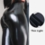 Damen Lederhose Stretch Skinny Leggings High Waist Hose Smooth Strumpfhose Kunstleder Hose,Latex Lack Catsuit Übergrößen Wetlook Macht Die Figur Schlanker,Schwarz,S - 8
