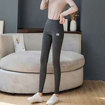 Damen Thermo-Leggings Winter-Gefüttert-Sport High-Waist-Thermoleggins: Fannyfuny Gefütterte Thermo Strumpfhosen Warm Sport Leggings Lang Haushose Warm Pyjamahose - 5