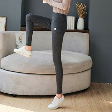 Damen Thermo-Leggings Winter-Gefüttert-Sport High-Waist-Thermoleggins: Fannyfuny Gefütterte Thermo Strumpfhosen Warm Sport Leggings Lang Haushose Warm Pyjamahose - 6