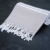 DaWo Hamamtuch, Badetuch, Fouta - ideal für Strand, Sauna, Yoga, Reisen, Baden - XXL (100x180cm) - 100% Baumwolle - Oeko-TEX® (Hellgrau) - 5