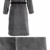 Di Ficchiano Herren MONZA Bademantel mit Kapuze Morgenmantel Herren Nachtwäsche Saunamantel Öko-Tex Standard 100 verifiziert - XL, Black Grey - 6