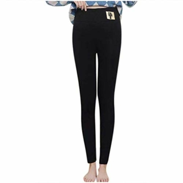 Dicke-Leggings Damen Winter-High-Waist Thermo-Fleece-Gefüttert Hose: Thermoleggings Bequem Warme Strumpfhose Winterleggings Hosen Yogahosen Lang Jogginghose Haushose - 2