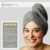 ELEXACARE Haarturban, Turban Handtuch mit Knopf (2 Stück anthrazit), Mikrofaser Handtuch für Kopf und Lange Haare - 7