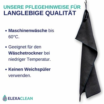 ELEXACLEAN Geschirrtücher (6er Set, 68x42 cm, anthrazit) weiche Microfaser Geschirrhandtücher, Waffeltücher Handtücher für die Küche - 4