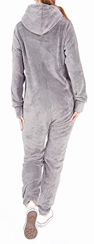 Finchgirl F2001 Damen Jumpsuit Teddy Fleece Dunkelgrau Gr. L - 3