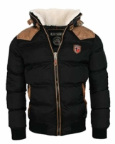 Geographical Norway warme Winterjacke Designer Herren Winter Stepp Jacke [GeNo-31-Schwarz-Gr.XL] - 1