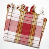 Hamamtuch im klassisch kariertem rot aus 100% Baumwolle - 80 cm x 185 cm - Pestemal, Badetuch, Handtuch, Strandtuch, Türkisches Handtuch in groß für Hamam & Zuhause - 1