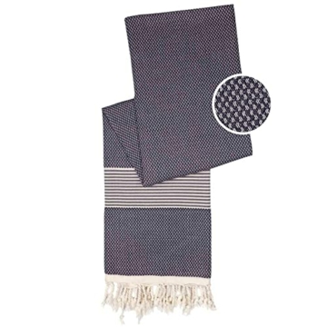 Happy Towels Hamamtücher | Grau und Weiß | 210 cm x 95 cm | 60% Bambus und 40% Bio-Baumwolle | Fairtrade - 4