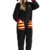 Harry Potter Jumpsuit, Overall Onesie Damen und Herren, Fleece Schlafoverall Einteiler, One Piece Hausanzug Kuschelig, Unisex Schwarz Overall für Winter (Schwarz, M) - 1