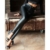 Hongsuny Damen Kunstlederhose Sexy Rückenreißverschluss Hohe Taille PU Leder Skinny Pants Schlanke Knopfleder Leggings mit Taschen - 6