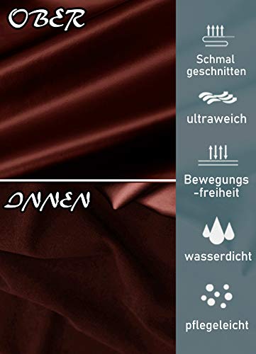 INSTINNCT Damen Kunstleder High Waist Leggings Skinny PU Leder Hose Leder-Optik Strumpfhosen Treggings Weinrot S - 6