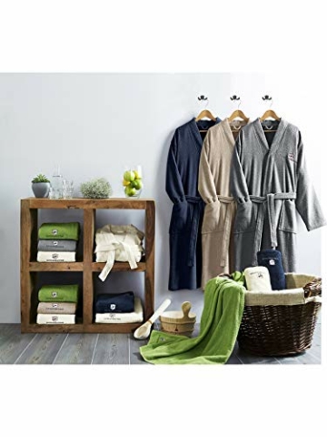 Jan Vanderstorm Herren Bademantel Janning grau 6XL (XXXXXXL) - 76/78 - 6