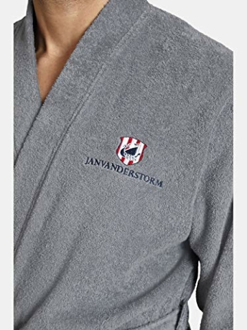 Jan Vanderstorm Herren Bademantel Janning grau 6XL (XXXXXXL) - 76/78 - 7