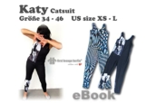 Katy Overall Nähanleitung mit Schnittmuster für Catsuit Jumpsuit Wellness-Anzug Gymnastikanzug Overall Leggings [Download] - 1