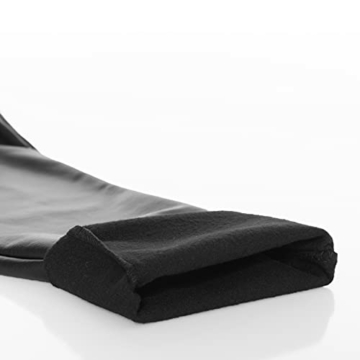 Kendindza Damen Winter Thermo-Leggings gefüttert mit Innen-Fleece Basic Kunstleder High Waist (Schwarz, EU Größe: M | Herstellgröße: L) - 2