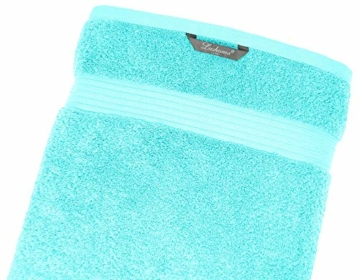 Lashuma Badetuch Türkis, Saunahandtuch XXL Serie: Linz, Wellness Handtuch 100x200 cm - 4