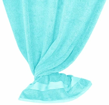 Lashuma Badetuch Türkis, Saunahandtuch XXL Serie: Linz, Wellness Handtuch 100x200 cm - 5