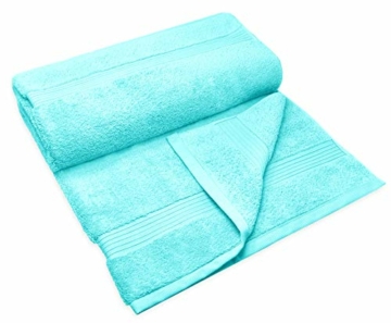 Lashuma Badetuch Türkis, Saunahandtuch XXL Serie: Linz, Wellness Handtuch 100x200 cm - 7