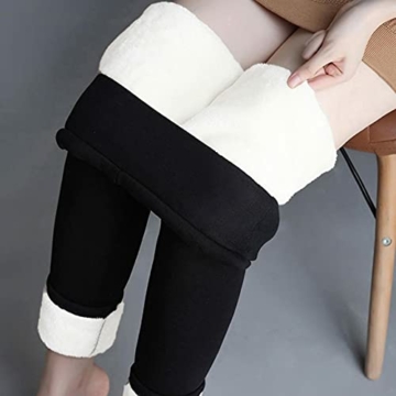 Leggings Damen Thermo Leggings Damen Winter Gefüttert Große Größen Outdoor Bunt Weihnachten Muster High Waist Strumpfhose Winterleggings - 6