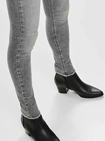 ONLY Damen Onlblush Mid Ank Raw Jns Rea0918 Noos Skinny Jeans, Grau (Grey Denim Grey Denim), M 32L EU - 6