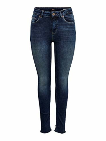 ONLY Damen Onlblush Mid Ank Raw Jns Rea0918 Noos Skinny Jeans, Grau (Grey Denim Grey Denim), M 32L EU - 7
