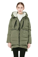 Orolay Damen Verdickte Daunenjacke Warmer Mantel Grün S - 1
