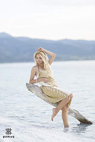 pamuq® Strandtuch XXL Saunatuch Badetuch Hamamtuch Groß Baumwolle Oeko-TEX® Duschtuch Pestemal Handtuch Fouta Pareo Yoga Decke Sporttuch Sarong Herren Damen - 2