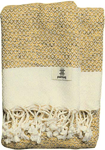 pamuq® Strandtuch XXL Saunatuch Badetuch Hamamtuch Groß Baumwolle Oeko-TEX® Duschtuch Pestemal Handtuch Fouta Pareo Yoga Decke Sporttuch Sarong Herren Damen - 6