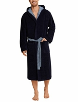 Schiesser Herren Bademantel, Blau (Dunkelblau 803), 50 - 1