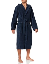 Schiesser Herren mit Kapuze Bademantel, Blau (815-navy), L EU - 1