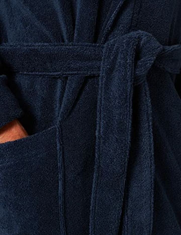 Schiesser Herren mit Kapuze Bademantel, Blau (815-navy), L EU - 2
