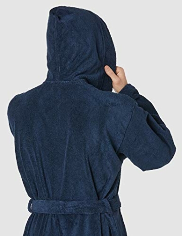 Schiesser Herren mit Kapuze Bademantel, Blau (815-navy), L EU - 5