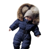 Schneeanzug Baby 0-24 Monate Junge Mädchen Herbst 56 80 86 92 Jungen 74/80 Born Fleece Strampler Spielanzug Jumpsuit Outfit Babykleidung Parka Jacke Mantel Winterjacke Kapuzenjacke Übergangsjacke - 1