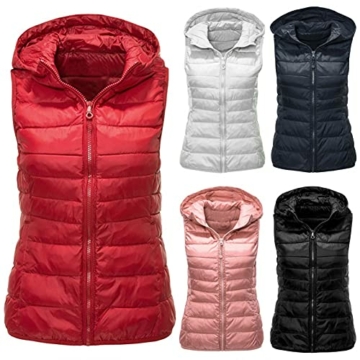 Steppweste Damen Sportweste äRmellos Weste Baumwollweste Weste Steppweste Leichte üBergangsjacke Stepp Jacke Outdoor Kurz Weste Daunenweste GroßE GrößEn Warm Winterjacke Herbst Winter Mantel - 1