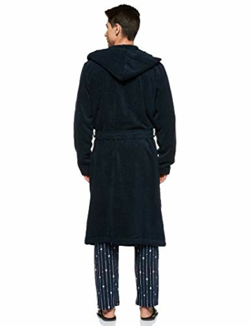 Tommy Hilfiger Herren Icon hooded bathrobe Bademantel, Blau (NAVY BLAZER-PT 416), L - 2