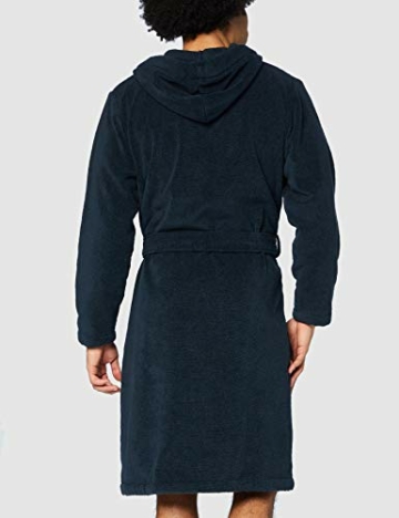 Tommy Hilfiger Herren Icon hooded bathrobe Bademantel, Blau (NAVY BLAZER-PT 416), L - 3