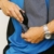 TROIKA Handtuch SCHWITZABLEITER - TWL01/DB - Mikrofaser Workout-Handtuch mit Waffelstruktur - absorbiernd und schnell trocknend - mit integrierter Zip-Tasche - blau - das Original von TROIKA - 3
