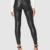 Urban Classics Damen Ladies Fake Leather Tech Yoga-Hose Leggings, Schwarz (Black 00007), W(Herstellergröße: L) - 5