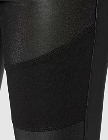 Urban Classics Damen Ladies Fake Leather Tech Yoga-Hose Leggings, Schwarz (Black 00007), W(Herstellergröße: L) - 6