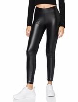 Urban Classics Damen Ladies Imitation Leather Leggings, Black, M - 1