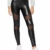 Urban Classics Damen Ladies Tech Mesh Faux Leather Leggings, Black, M - 1