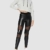 Urban Classics Damen Ladies Tech Mesh Faux Leather Leggings, Black, M - 2