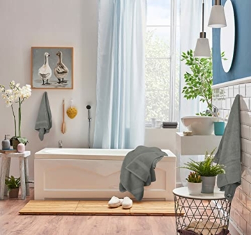 Utopia Towels - Handtuch Set aus Baumwolle - 2 Badetuch, 2 Handtücher und 4 Washclappen - 600 g/m² (Grau) - 6