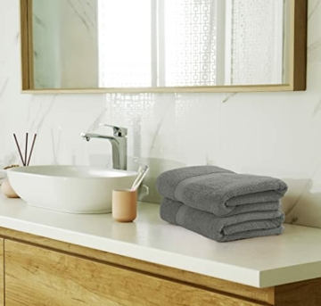 Utopia Towels - Handtuch Set aus Baumwolle - 2 Badetuch, 2 Handtücher und 4 Washclappen - 600 g/m² (Grau) - 7
