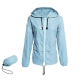 Zilosconcy Regenjacke Damen Wasserdicht Atmungsaktiv Leicht mit Kapuze Leicht Faltbar Jacke Winddicht Regenmantel Grosse Grössen Windbreaker Atmungsaktiv Fahrrad Übergangsjacke - 1