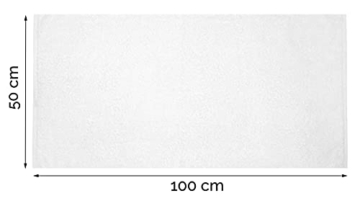 ZOLLNER 4er Set Handtücher, 50x100 cm, 100% Baumwolle, 650g/qm, weiß - 3