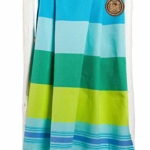ZusenZomer Fouta Hamamtuch XXL Extra Groß 200x200 - Hamam Badetuch Handtuch Hamam-Tuch XXL - 100% gekämmte Baumwolle - Fair Trade Hamamtücher (Türkis, blau und grün) - 1
